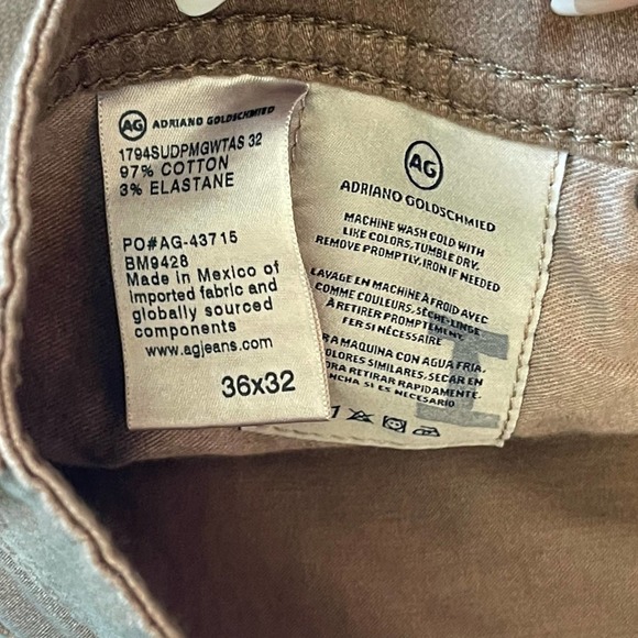 AG The Everett Slim Straight Brown Men’s Size 36x32 - Picture 5 of 12